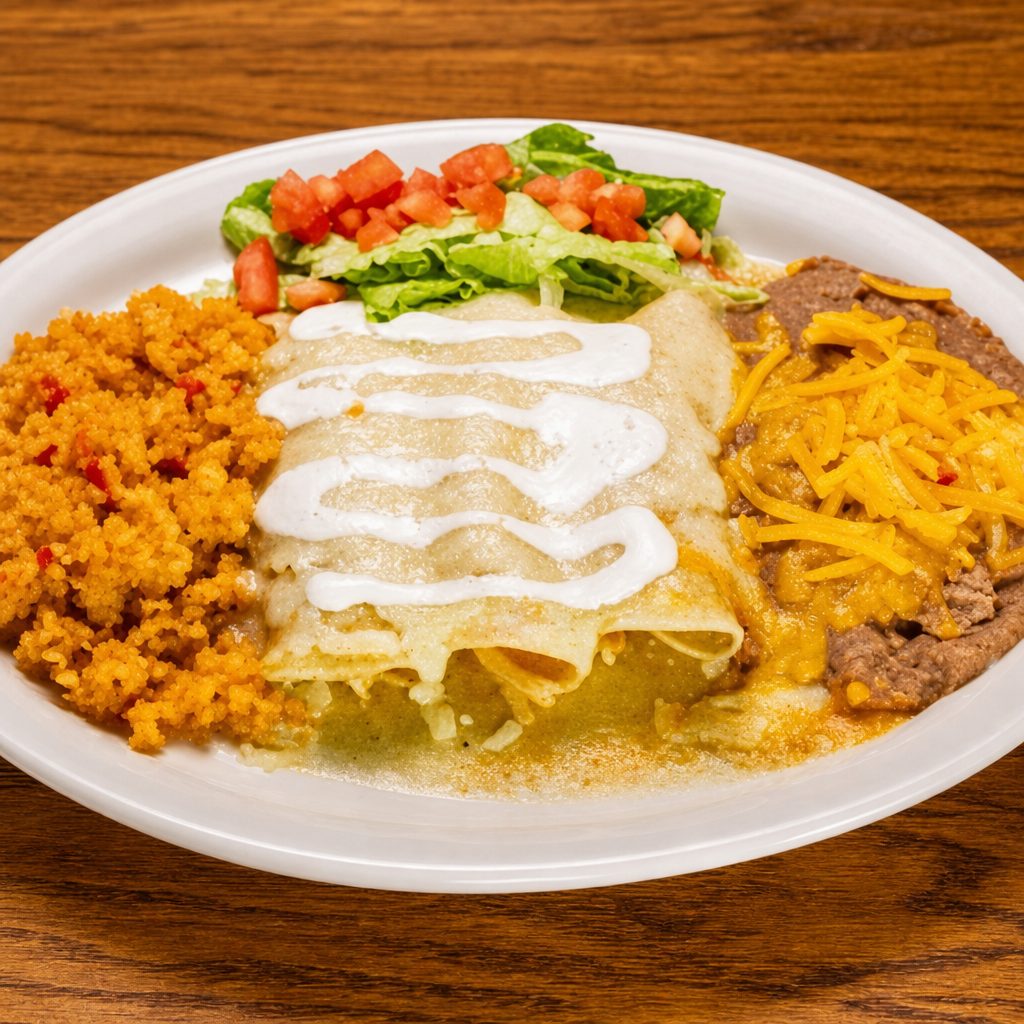 Green Chicken Enchilada.