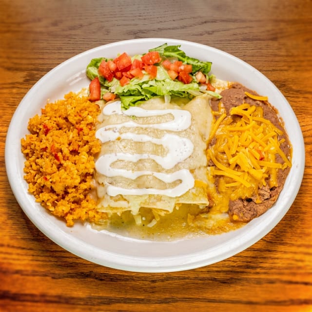 Green Chicken Enchilada.